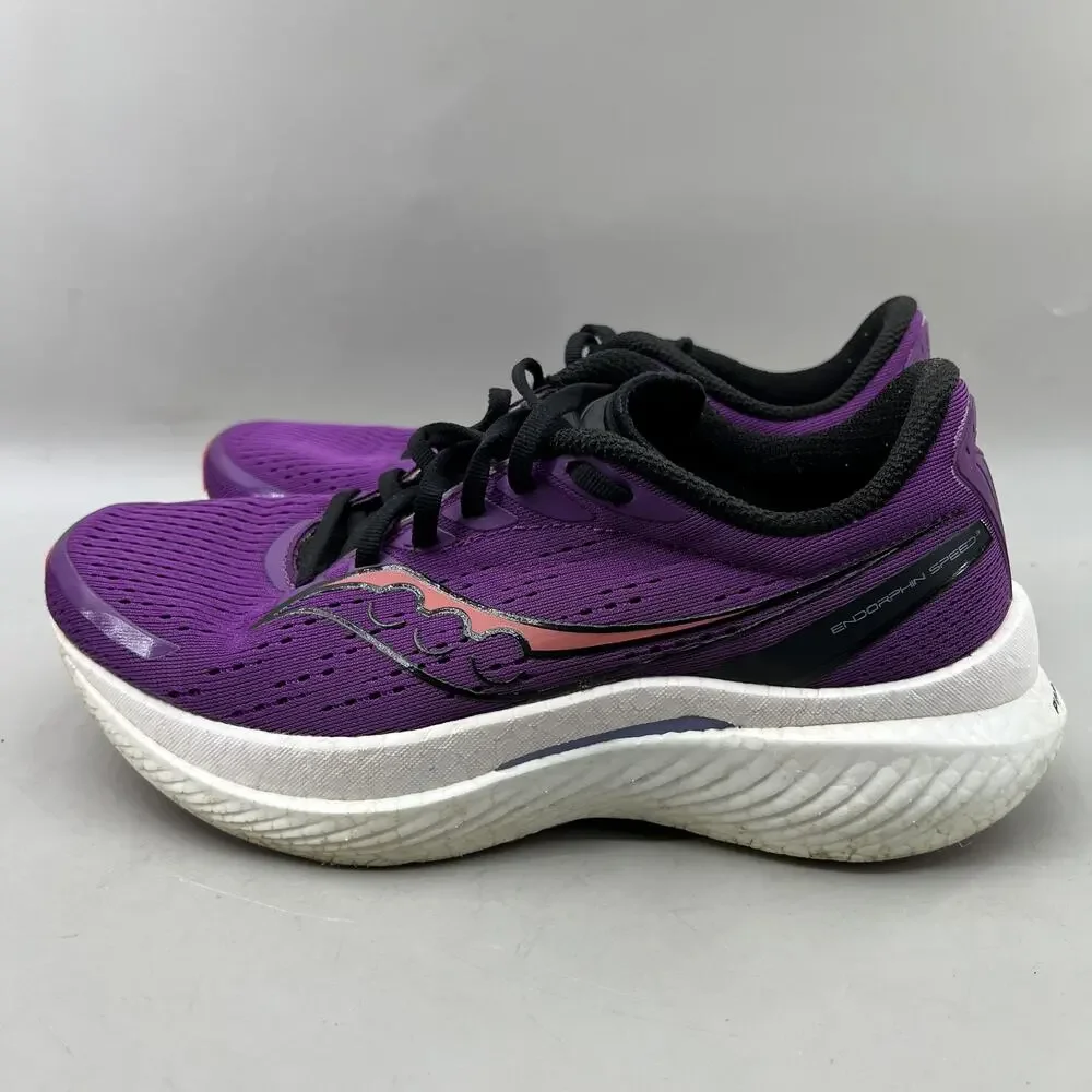 Saucony Endorphin Speed 3 Running Shoes Women Size 8 Purple Comfort Low Sneakers